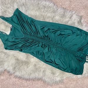 Dark green maxi dress